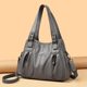 Hong Kong I.Tgreg genuine leather women's bag, fashionable middle-aged mother bag, versatile handbag, soft leather shoulder crossbody large bag
