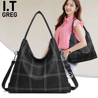 Hong Kong I.Tgreg Genuine Versatile Crossbody Bag Women's Fashionable Genuine Leather Handbag Soft Leather Large Capacity Shoulder Bag