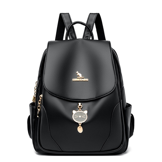 香港I.Tgreg韩版双肩包女真皮时尚牛皮背包百搭大容量软皮旅行包