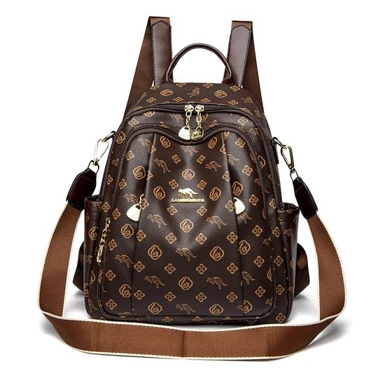 Hong Kong I.Tgreg Genuine Leather Women's Backpack, First-Layer Cowhide Large-Capacity Travel Bag, Fashionable and Versatile Backpack