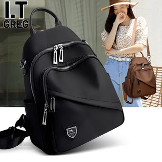 Hong Kong I.Tgreg Counter Genuine Women's Backpack, Versatile Waterproof Oxford Cloth Backpack, Large Capacity Travel School Bag