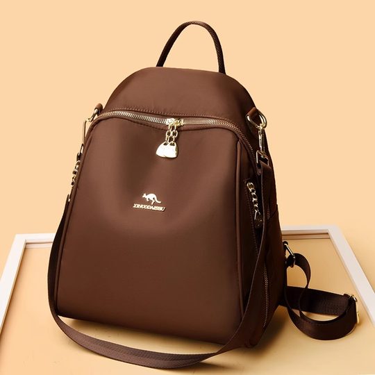 Hong Kong I.Tgreg Casual Large-Capacity High-End Women's Backpack Oxford Cloth School Bag Versatile Fashionable Canvas Bag