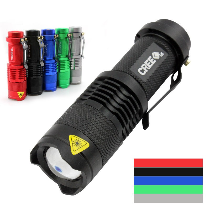 Mini glare zoom flashlight 14500 rechargeable lithium battery Ordinary No. 5 battery universal third gear single gear