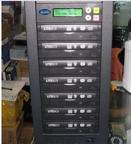 LITEON Jianxing DVD CD copy machine burning tower one to 10 CD burner professional film copy beta