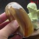 ສາຍແຂນ agate ສີແດງທໍາມະຊາດ Brazilian / ສີຕົ້ນສະບັບໂດຍບໍ່ມີການເພີ່ມປະສິດທິພາບ / ກວ້າງແລະຫນາ / ໂຄງສ້າງທີ່ສວຍງາມ / chalcedony ແທ້