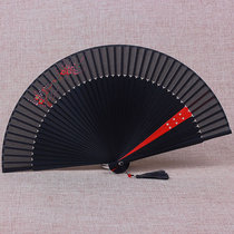 Chinese style hand-painted silk female fan Hanfu classical hand-made ancient style folding fan folding fan silk fan summer