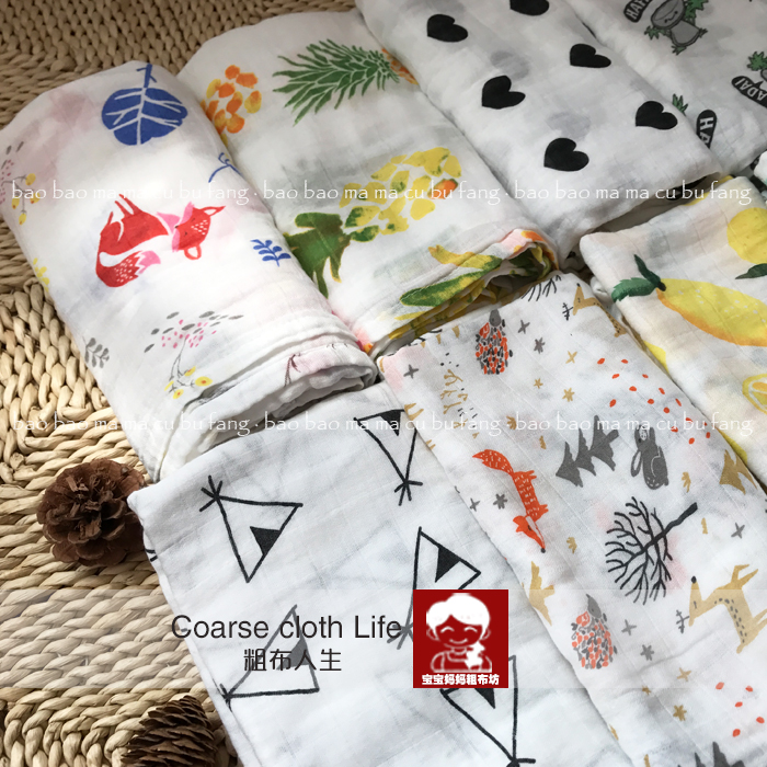 muslin bamboo cotton baby baby bag by cartoon hug by pure cotton cotton cloth towels with thin summer thin