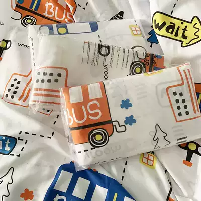 Fried chicken Chinese cabbage pai tail single fabric made 40 cotton double sheets thin cartoon sheets