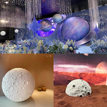 Foam sculpture planet moon earth basketball football hemisphere planet spherical props custom wedding display window