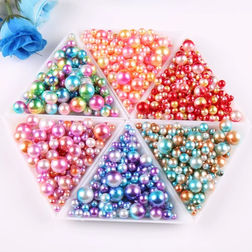 Двухцветные бусины из жемчуга, декор, 4-10мм, градиент