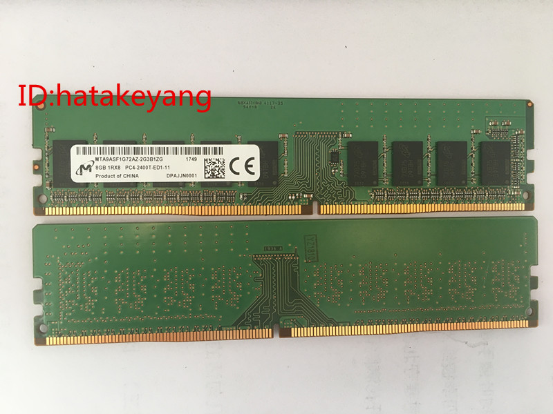 Magnesium Light MT 8G ECC DDR4 2400MHZ server memory support E3 E3 V5 V6 P10S-X P10S-X etc.