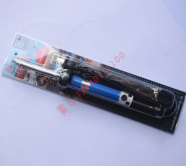 Original Guangzhou yellow flower soldering iron anti-static 30W electric heating tin sucker tin sucking iron NO 842 plastic suction tube
