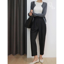Mud brothers shop A pair of handsome fried commuter pants Grandma pants silhouette early autumn pear-shaped body thin female models