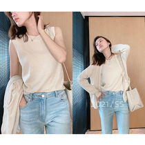 Mud brothers shop Diamond general high luxury silk small fragrant wind bright silk waffle knitted vest cardigan suit