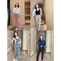 Muds shop classic Orthodox suit pants pair t * H thin worsted wool straight ankle-length pants