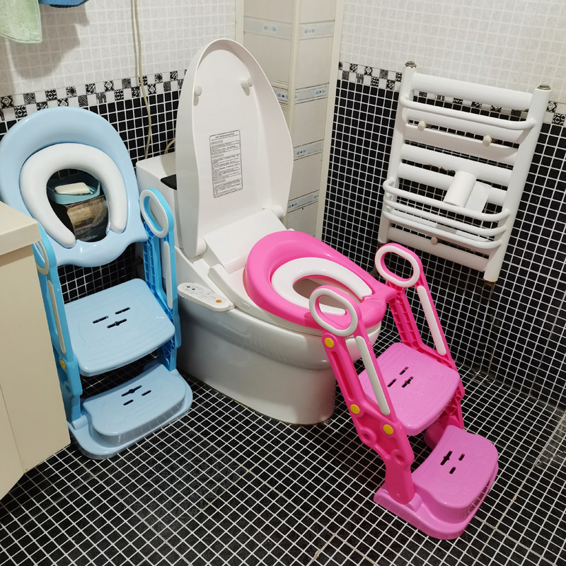 Smart toilet ring baby toilet toilet cushion staircase type sitting bench baby toilet folding assist frame