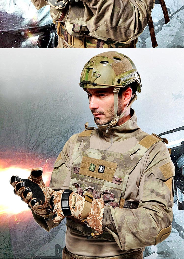 Free Soldier Condor Army Fan Găng tay chiến thuật Nam Winter Skiing Chống trượt Cưỡi không ấm Găng tay đầy đủ - Găng tay bao tay đi phượt
