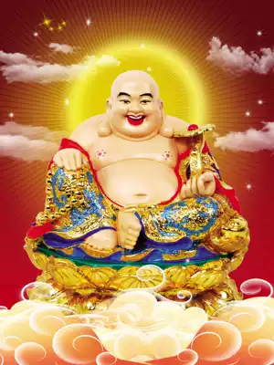 Zuitang Jian Nan Wu Maitreya Buddha (HD) Buddha statue painting-silk hanging painting