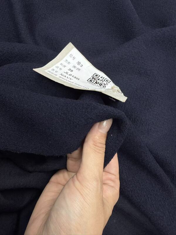 130 Width 440g Dark Blue Textured Wool Knit Clothing Fabric