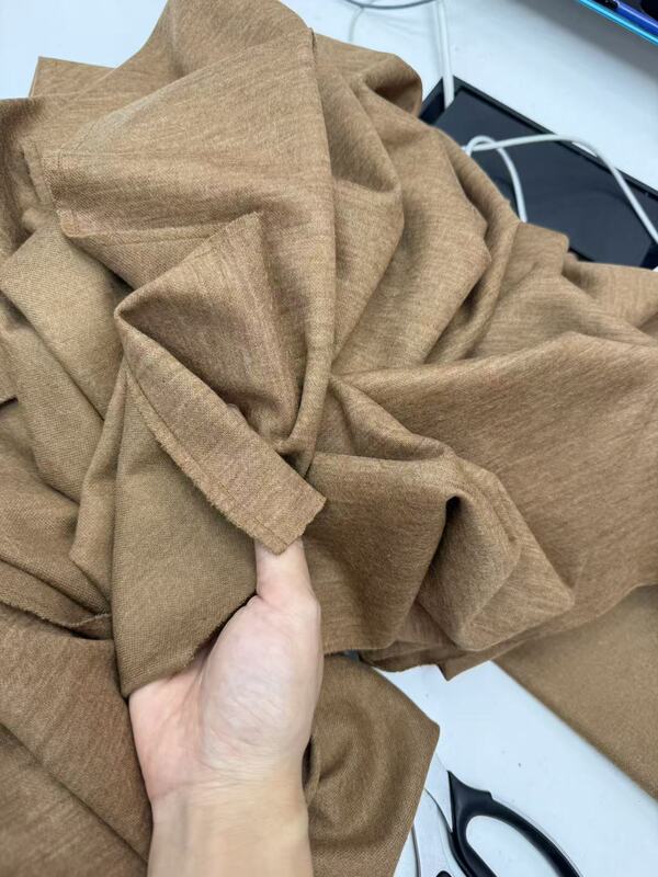 150cm Width 1.447m g Knitted 80% Wool Caramel Color Fabric 150cm Width 1.447m g Knitted 80% Wool Caramel Color Fabric