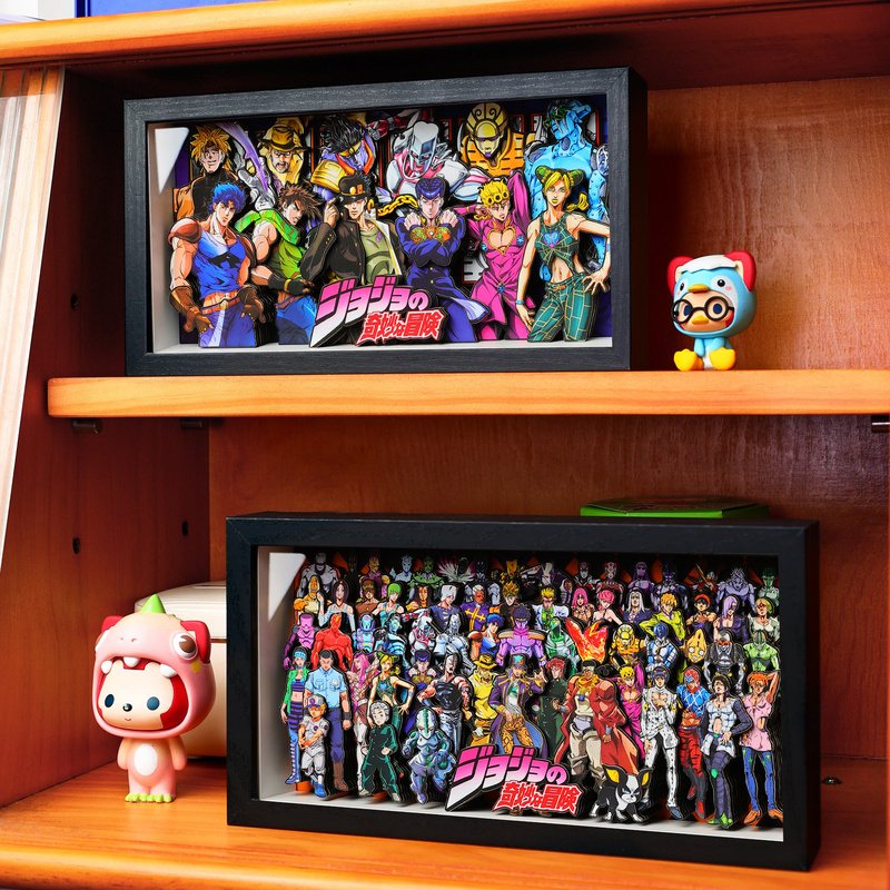 Jojo's Bizarre Adventure Family Portrait 3D Painting Jotaro Anime Merchandise Xue Lundiou Display Stand Birthday Gift