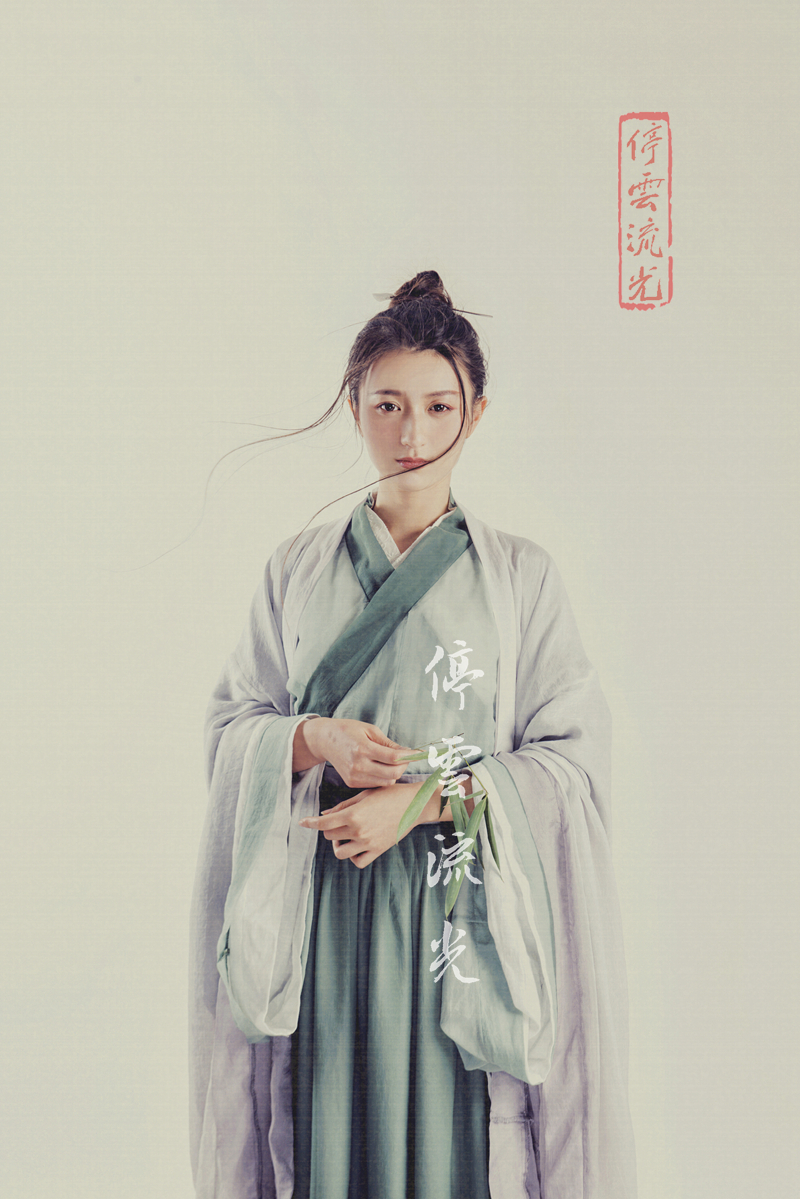 Hanfu Taxi (stop for cloud flow light) Stop Cloud Wei Jin Wind Traffic collar Great sleeves Skirt Men and women's equivalent 1Y005455