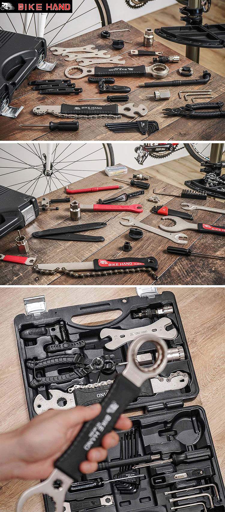 вело инструменты bikehand自行车工具箱山地公路车补胎维修保养飞轮中轴拆卸配件