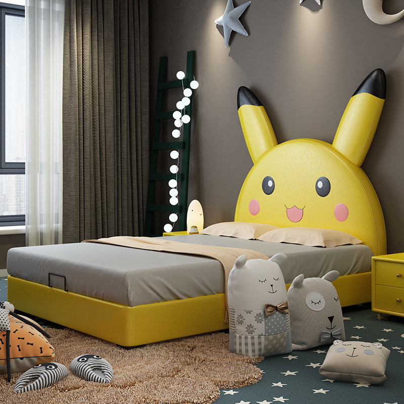 Children's bed girl princess bed cartoon with storage 1 2m teenager simple modern 1 35m single bed boy