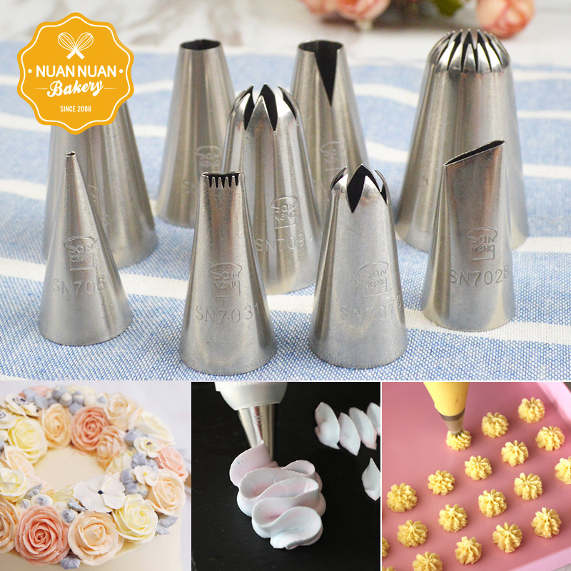 Sanneng framed flower mouth sn7093 Jenny cookies Puffs Rose leaves flower basket Santa Ana dissolved bean meringue