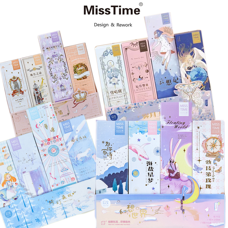 ten Light Text Box Dress Bookmark Creative National Wind Brief Cute Cartoon Art Day Ensemble Pink Teenage Girl Paper Card