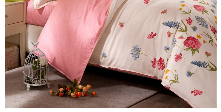 Xác thực bốn mảnh bông in bông hoa bìa bông thông số kỹ thuật 1 m 2 1 m 5 1 m 8 mền gối
