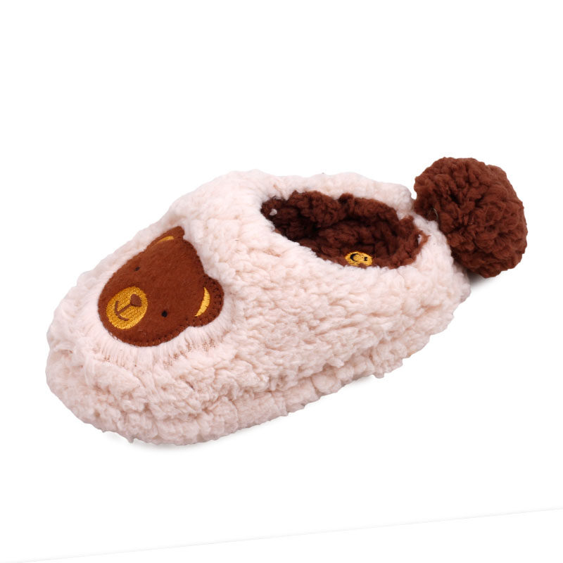 Pantoufles enfants en suède pour hiver - semelle caoutchouc - Ref 1017992 Image 19