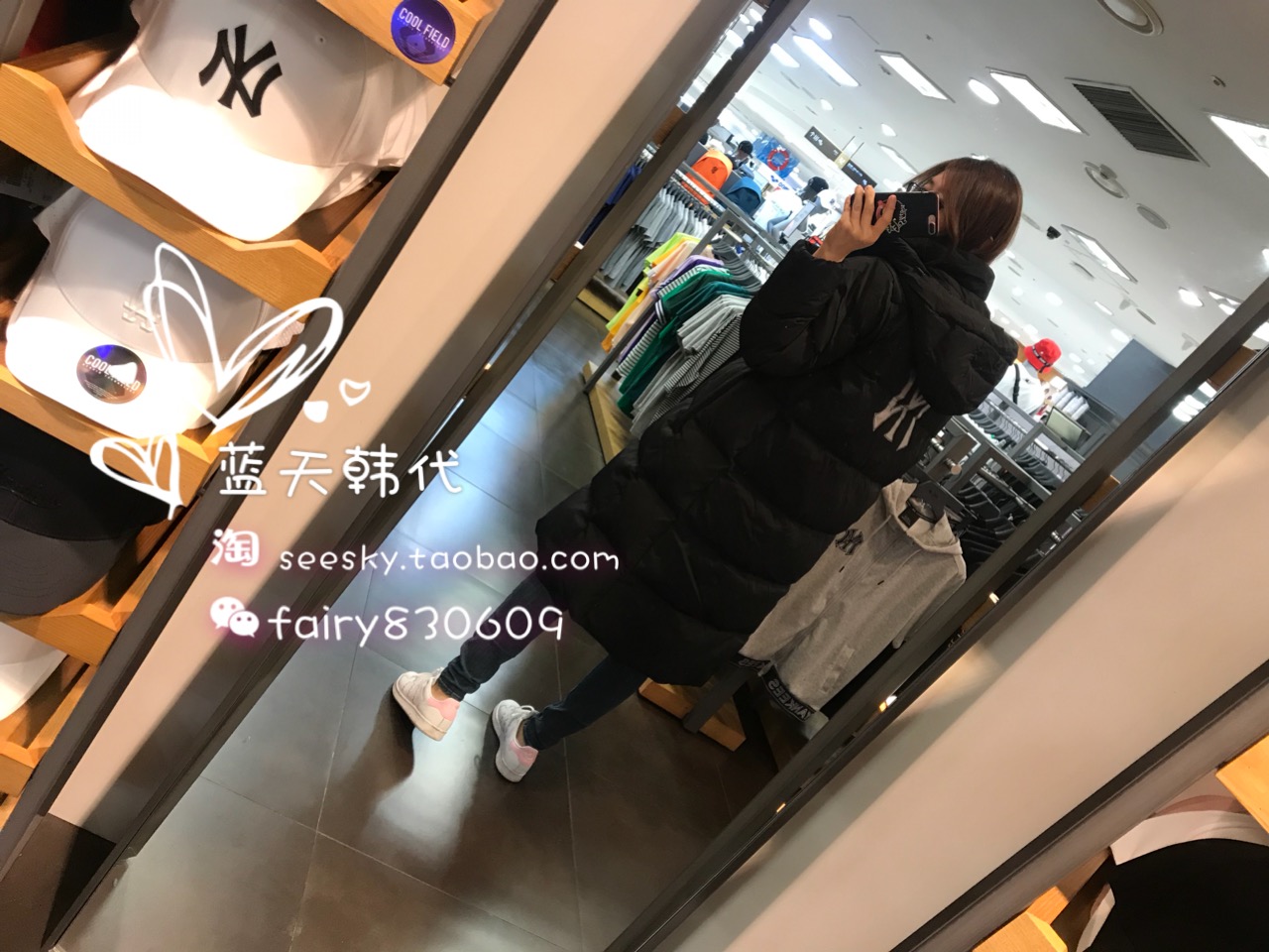 MLB Hàn Quốc mua đàn ông và phụ nữ DJ01 với cùng một chiếc áo khoác dài thể thao giản dị NY Yankees áo phao nhung