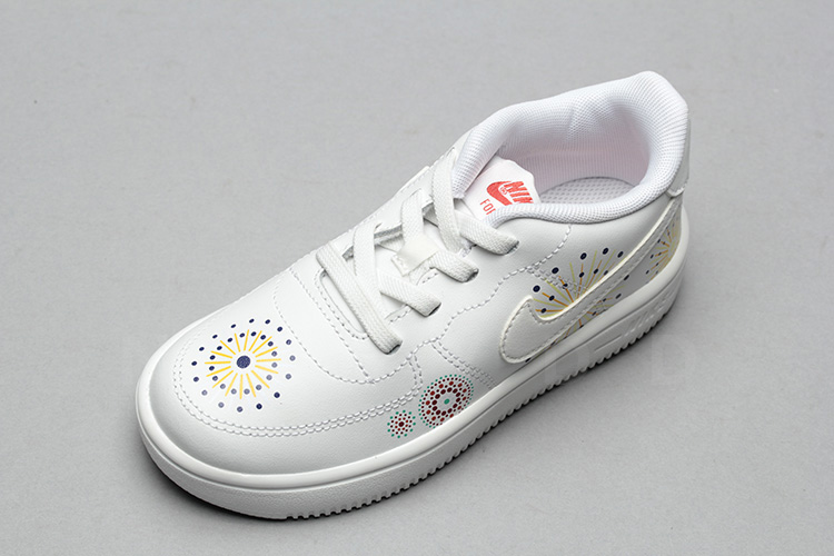 Burdock Nike Air Force 1 Pháo hoa thêu Giày trẻ em AO2092-100 - Giày dép trẻ em / Giầy trẻ giày bitis trẻ em