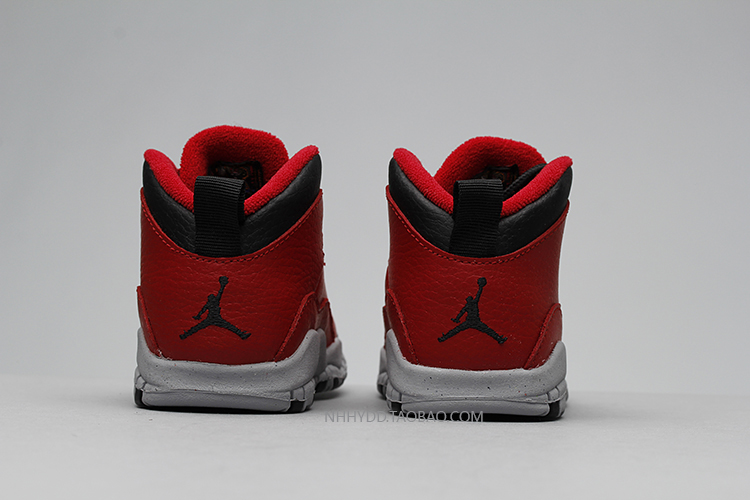 哄哄 Giày dép trẻ em Air Jordan 10 AJ10 giày trẻ em màu đỏ lớn 310807-310808-601 - Giày dép trẻ em / Giầy trẻ giày bitis trẻ em