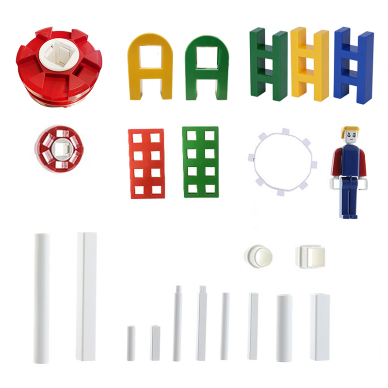 Original Imported Taiwanese Lebo Building Blocks H800 First-Level Lazy Loose Parts Size H Puzzle Building Blocks Lesson Plan Cd