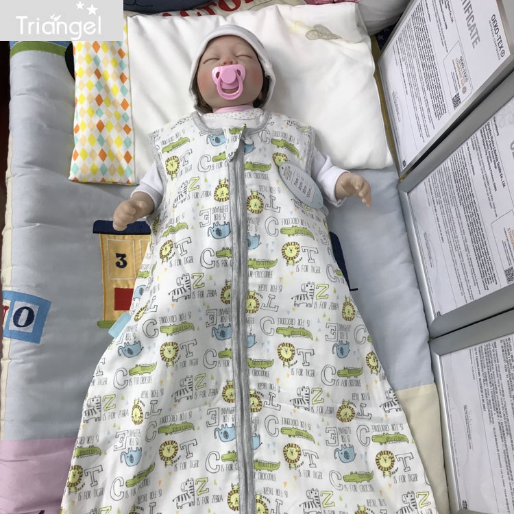 (Defect Treatment) Baby Sleeping Bag Four Layers Bamboo Fiber Gauze Vest One Double Zipper Summer Air-Conditioned Room