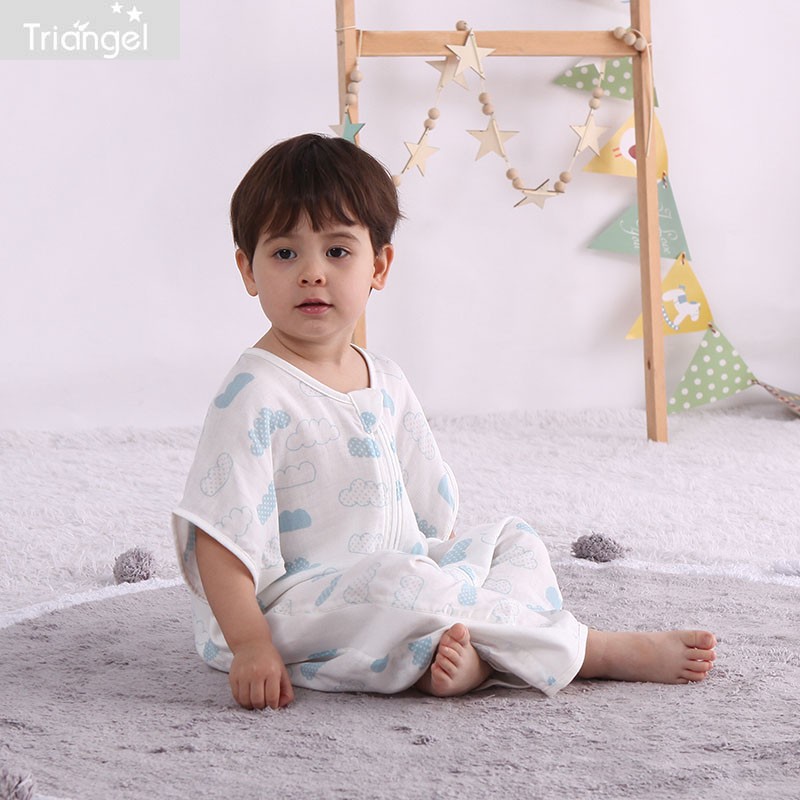 (Defect Treatment) Sleeping Bag Children's Summer Ultra-thin Baby Bamboo Fiber Gauze Anti-kick by Children's Split Leg Sleeping Bag