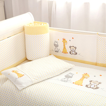 (Triangel) Crib Bed perimeter Baby bedding Pure cotton childrens fence anti-collision bed perimeter soft bag