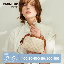 Imini womens bag This years popular bag summer old flower retro shoulder crossbody chain printed shell bag clutch bag