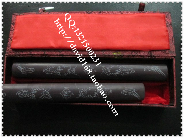 Special brocade box paperweight brocade box ruler Shuanglong paperweight 28*3 layered bookweight