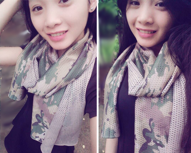 Khăn quàng ngụy trang ngoài trời Ấm yếm chống gió yếm nước Đi xe đạp câu cá chống nắng thoáng khí khô nhanh ngụy trang khăn bịt mặt đa năng