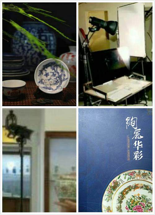 Ancient Porcelain Collection Tool Scene Props Gorgeous Huahua Guangdong Provincial Museum hidden Guangcai Old porcelain tray Porcelain Pot Porcelain Stove