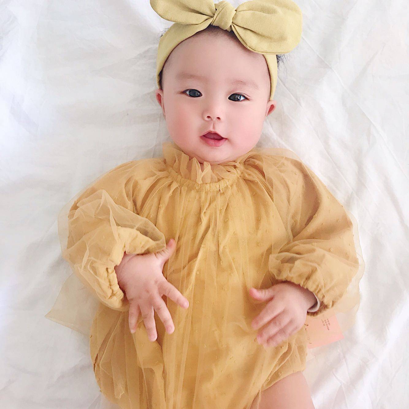 seeukids pomegranate with the same paragraph hairband wild baby baby hairband full moon 100 days yellow red