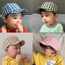 Spring and summer sunbeds Ocean Gas Duck Tongue Cap 100 Hitch Baseball Cap Suntan Plaid Ocean Gas Baby Hats Male And Female Babies