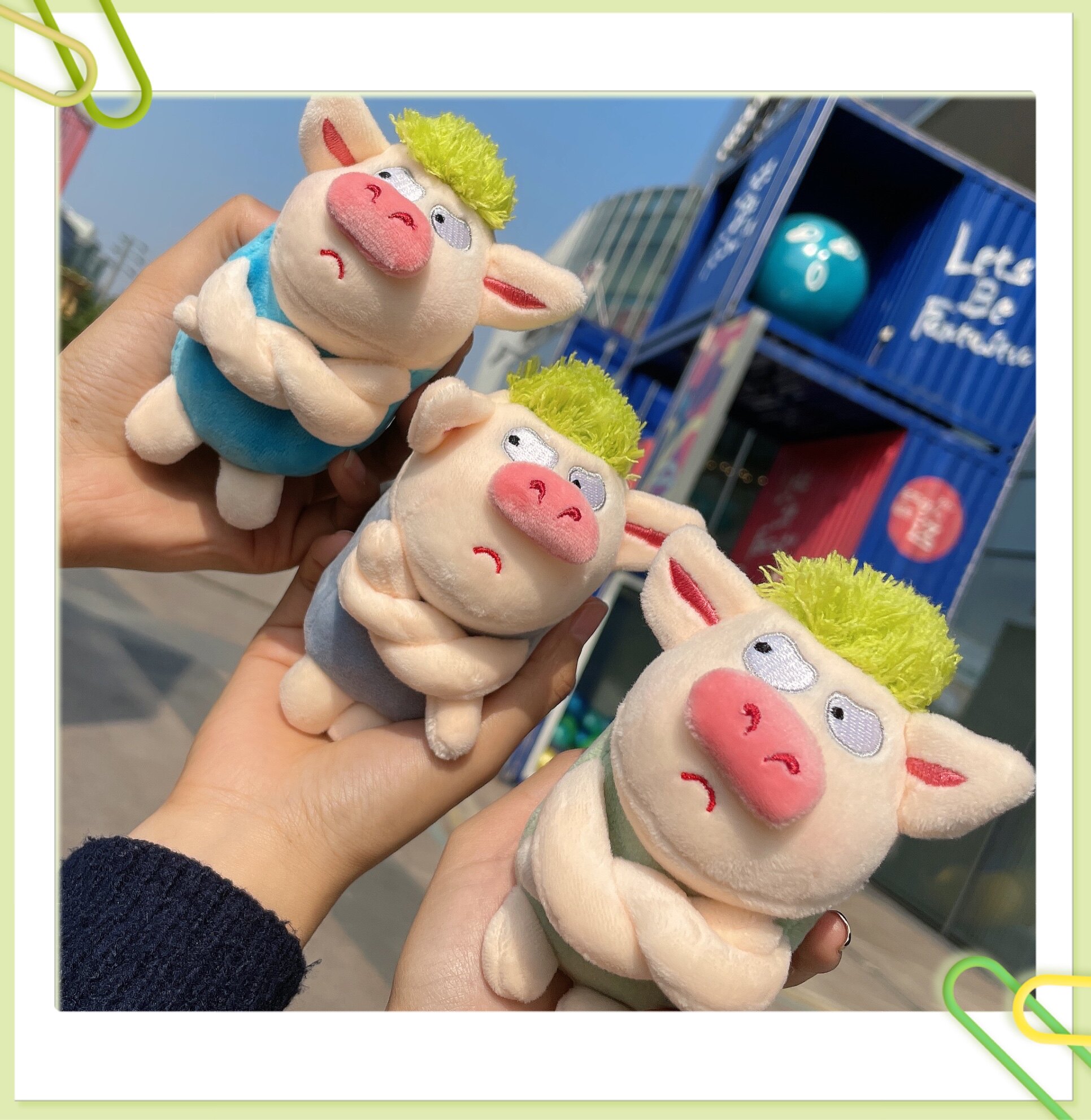 Pludge Key Woman Lovely Korean Angry Pig Doll Car Key Closed with Hanging Doll Doll