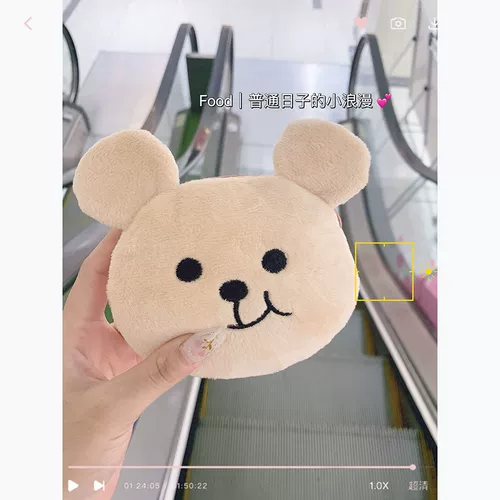 Кошелек, милая небольшая сумка, система хранения, плюшевый брелок, портативная игрушка, с медвежатами, Южная Корея