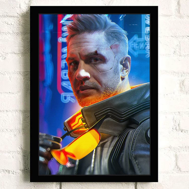 Постер киберпанк 2077 видеоигра Интернет-кафе периферия настенный стикер настенное украшение висячая картина настенная наклейка общежитие фоторамка