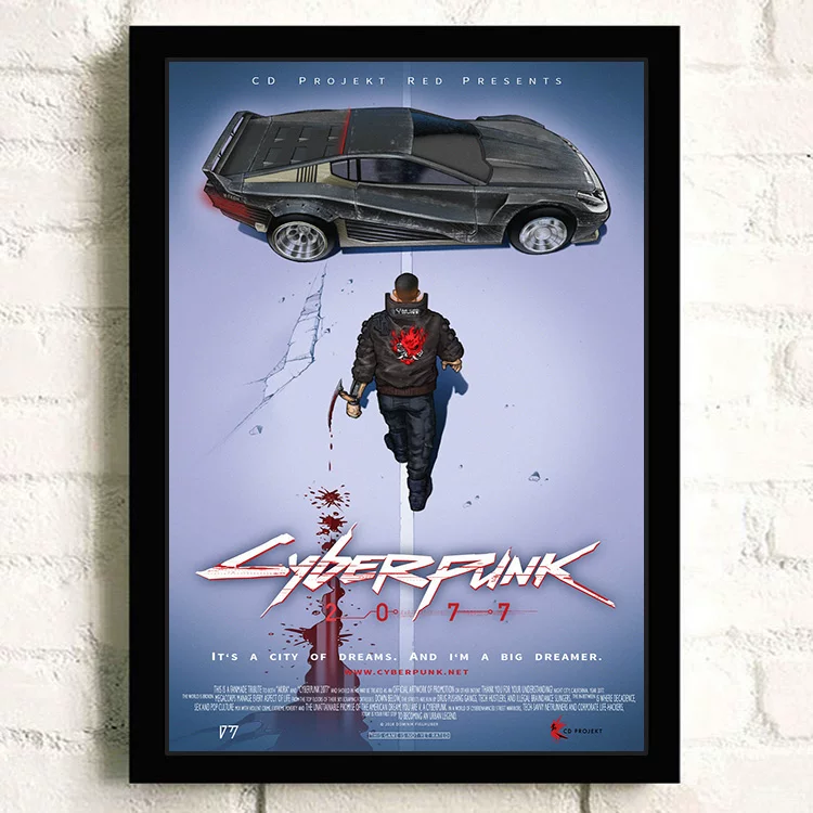 Постер киберпанк 2077 видеоигра Интернет-кафе периферия настенный стикер настенное украшение висячая картина настенная наклейка общежитие фоторамка