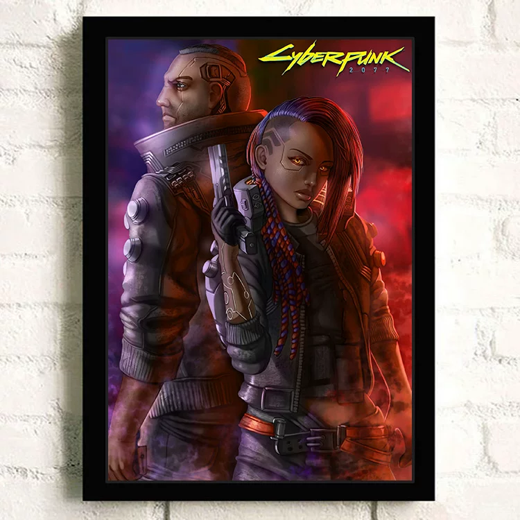 Постер киберпанк 2077 видеоигра Интернет-кафе периферия настенный стикер настенное украшение висячая картина настенная наклейка общежитие фоторамка